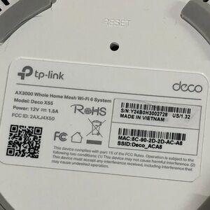 Ax41800 Router Back TP-Link | Networking | Tplink Deco Ax300 Wifi 6 Mesh System Deco X55 ...